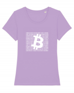 Bitcoin Binary Box (alb) Tricou mânecă scurtă guler larg fitted Damă Expresser
