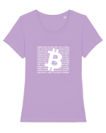 Bitcoin Binary Box (alb) Tricou mânecă scurtă guler larg fitted Damă Expresser