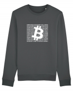 Bitcoin Binary Box (alb) Bluză mânecă lungă Unisex Rise