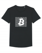 Bitcoin Binary Box (alb) Tricou mânecă scurtă guler larg Bărbat Skater