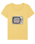 The media is the Virus Tricou mânecă scurtă guler larg fitted Damă Expresser