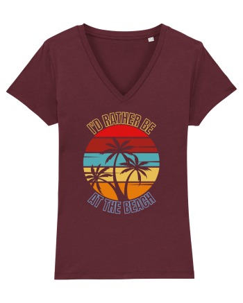 I'd Rather Be At The Beach  Burgundy