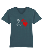 Go Red Tricou mânecă scurtă guler V Bărbat Presenter
