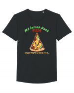 Ma intreb daca pizza se gandeste si ea la mine Tricou mânecă scurtă guler larg Bărbat Skater