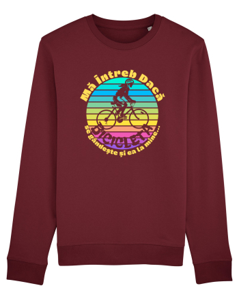 Ma intreb daca bicicleta se gandeste si ea la mine Burgundy