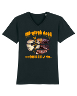 Ma intreb daca micii se gandesc si ei la mine Tricou mânecă scurtă guler V Bărbat Presenter