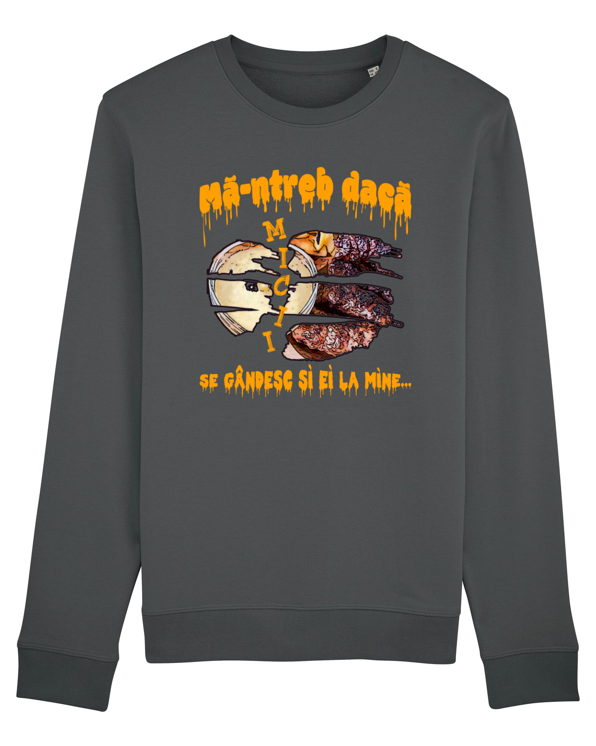 Bluză mânecă lungă Unisex Rise Anthracite