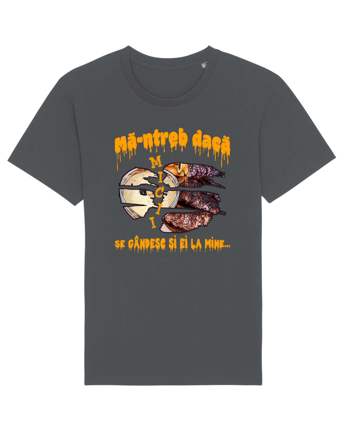 Tricou mânecă scurtă Unisex Rocker Anthracite