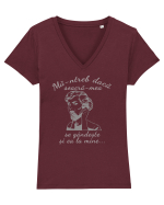 Ma-ntreb daca soacra-mea se gandeste si ea la mine Tricou mânecă scurtă guler V Damă Evoker