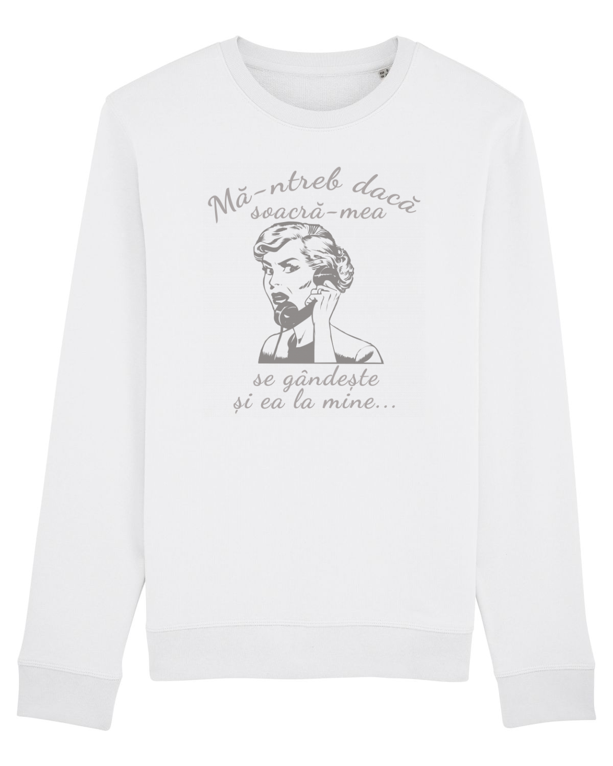 Bluză mânecă lungă Unisex Rise White