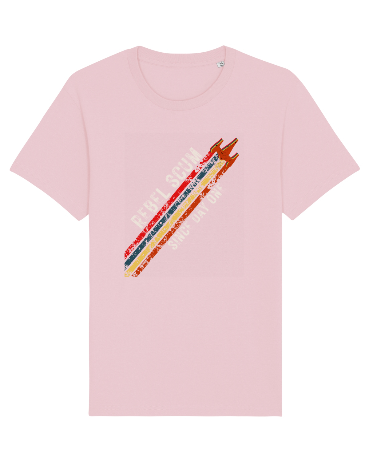 Tricou mânecă scurtă Unisex Rocker Cotton Pink