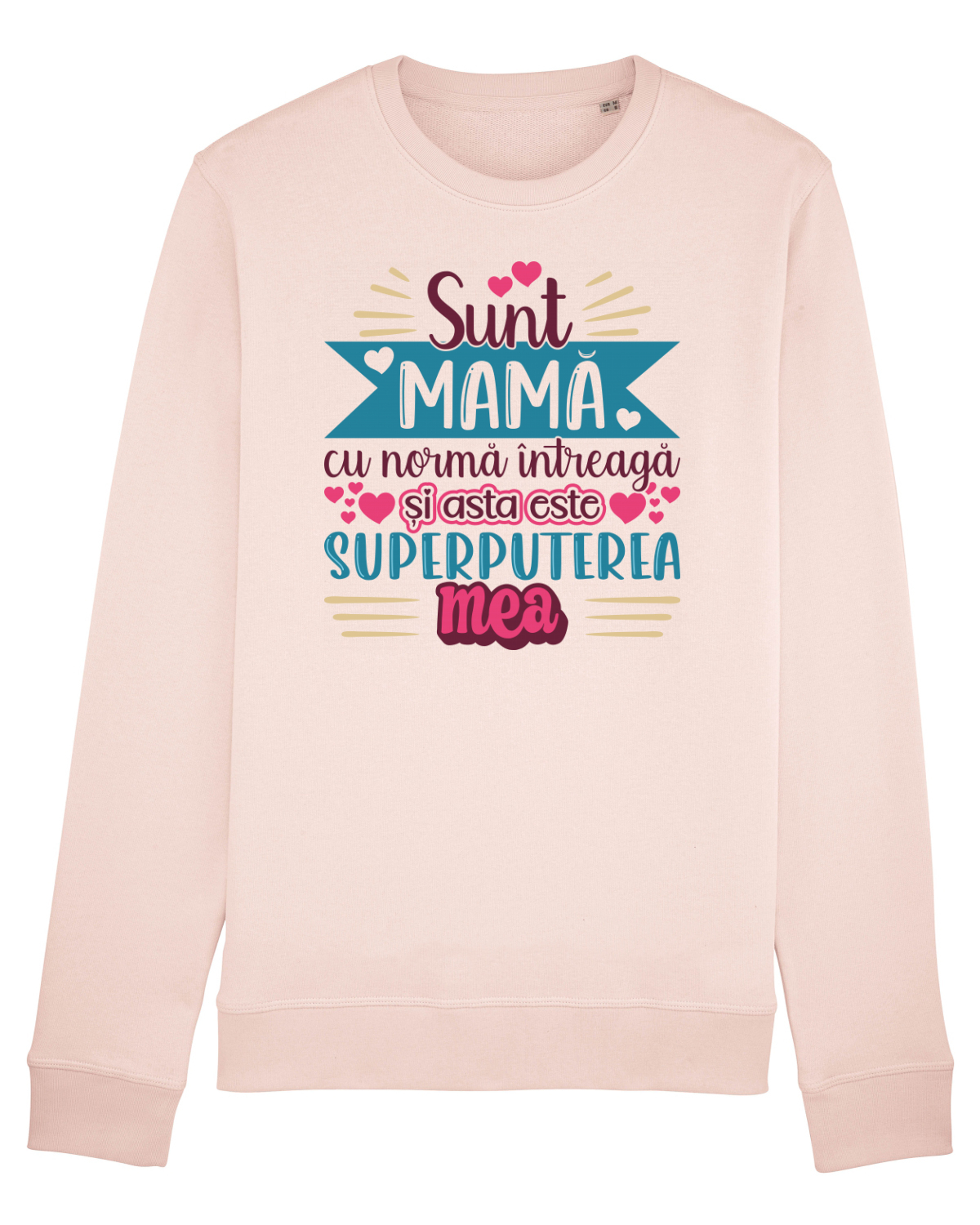 Bluză mânecă lungă Unisex Rise Candy Pink