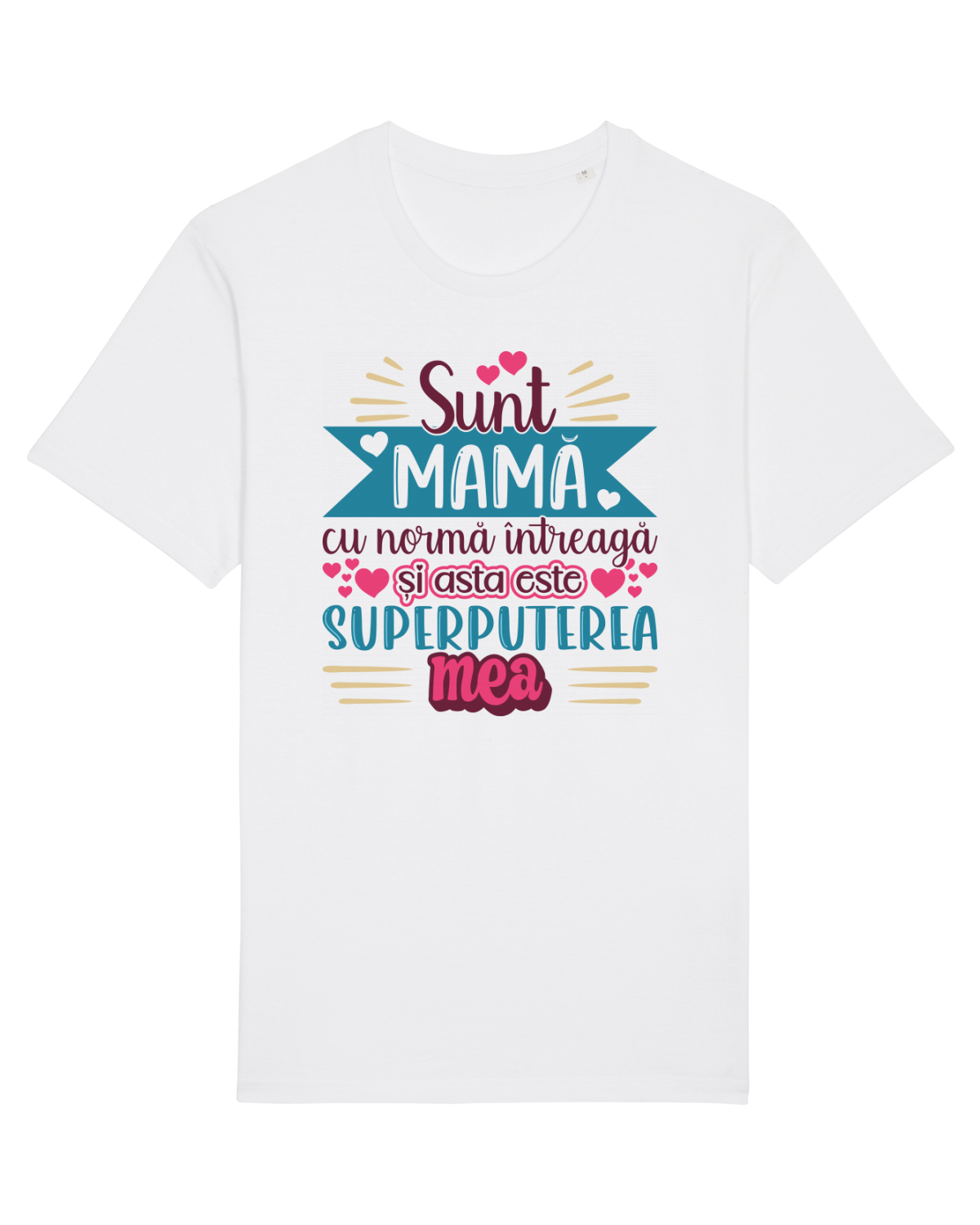 Tricou mânecă scurtă Unisex Rocker White