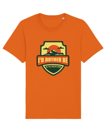 I'd Rather Be In The Mountains Bright Orange