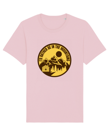 I'd Rather Be In The Mountains Cotton Pink