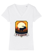 I'd Rather Be In The Mountains Tricou mânecă scurtă guler V Damă Evoker