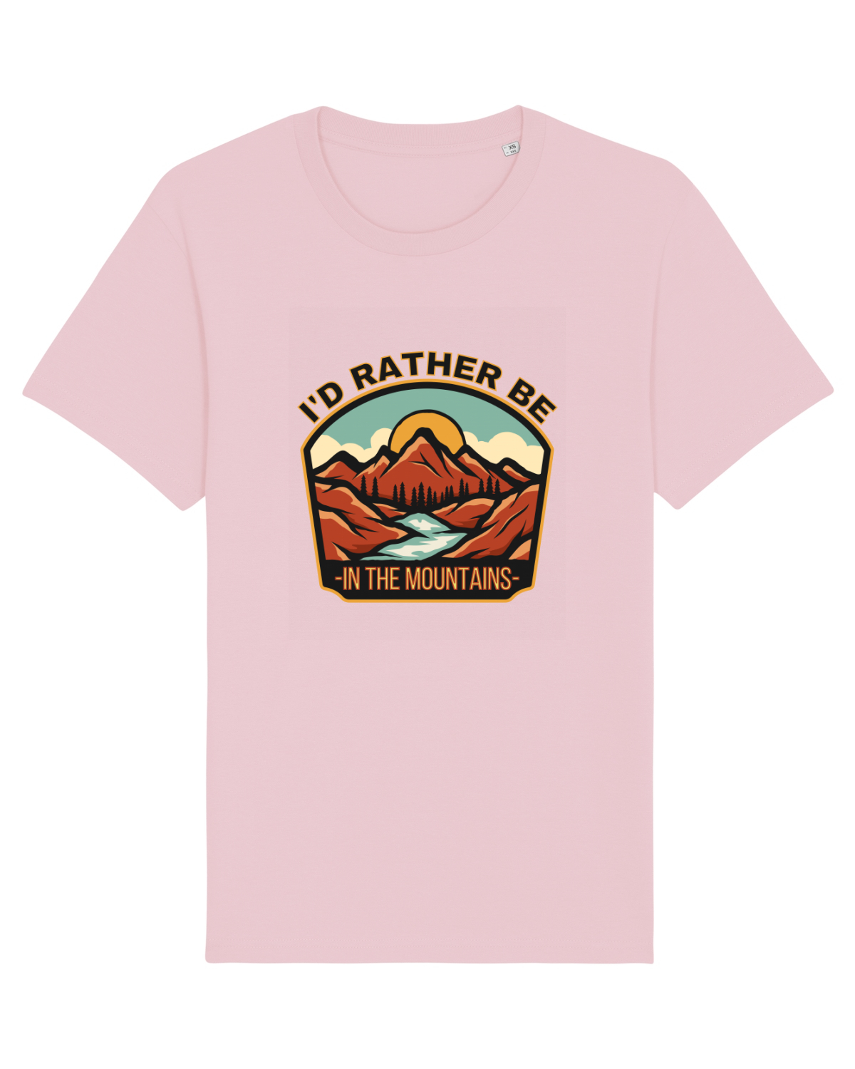 Tricou mânecă scurtă Unisex Rocker Cotton Pink