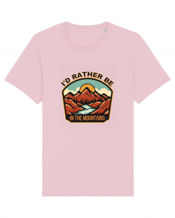 I'd Rather Be In The Mountains Cotton Pink