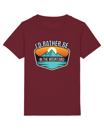 I'd Rather Be In The Mountains Burgundy