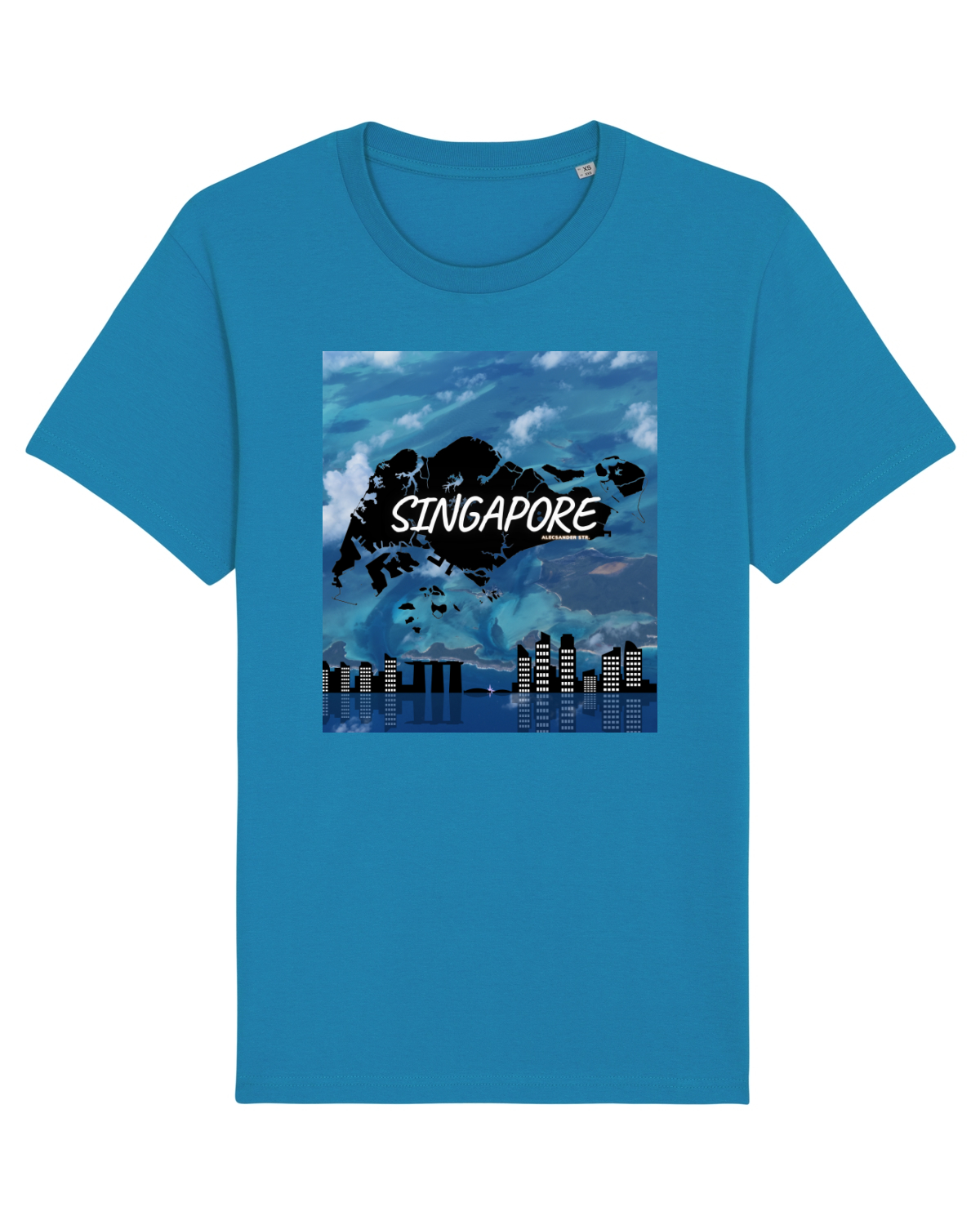 Tricou mânecă scurtă Unisex Rocker Azur