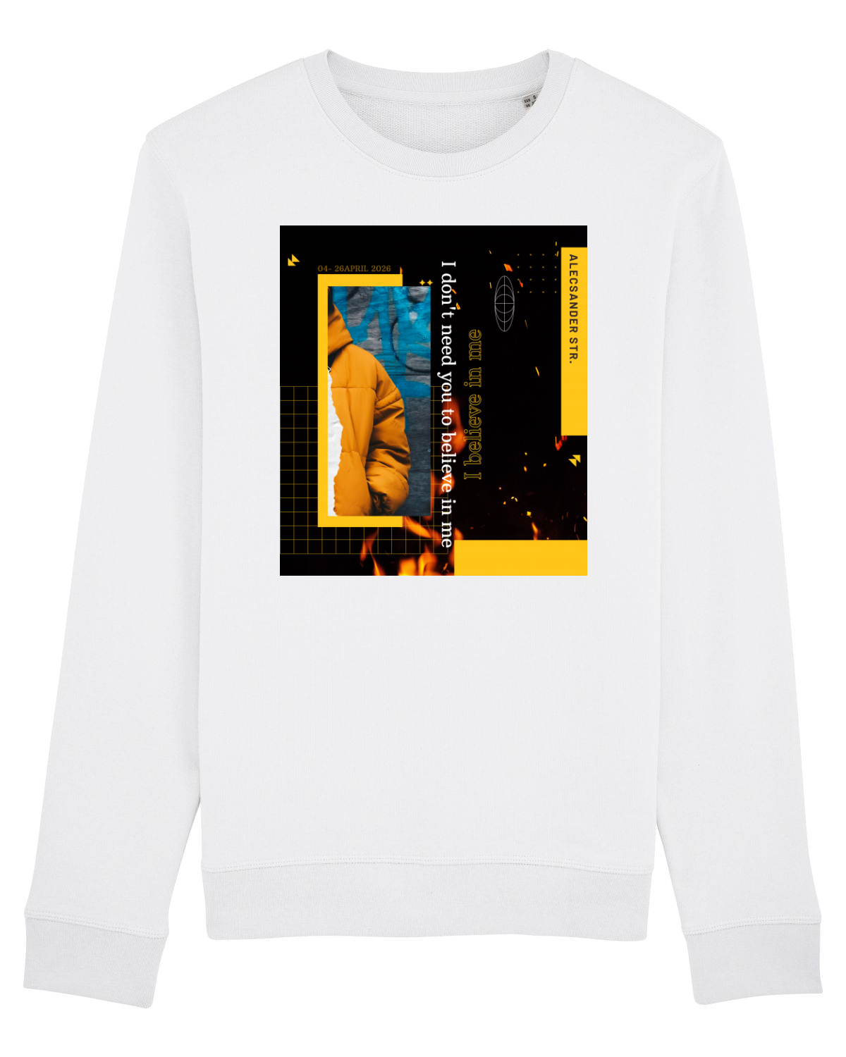Bluză mânecă lungă Unisex Rise White