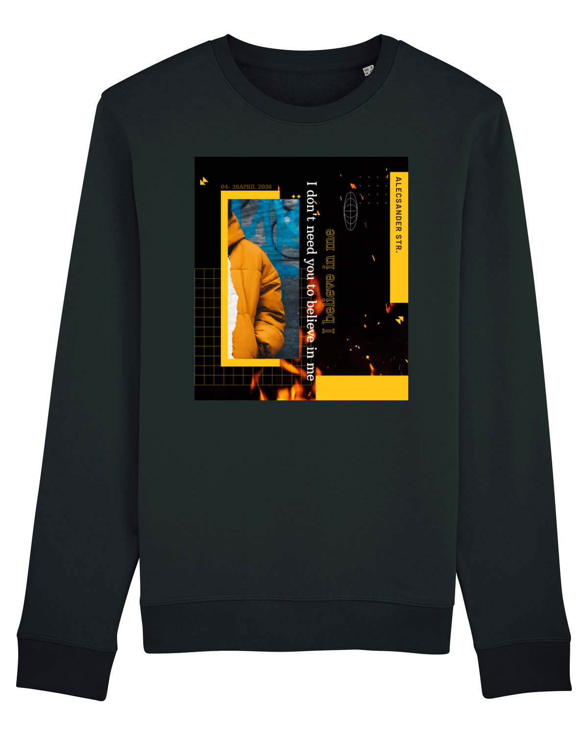 Bluză mânecă lungă Unisex Rise Black