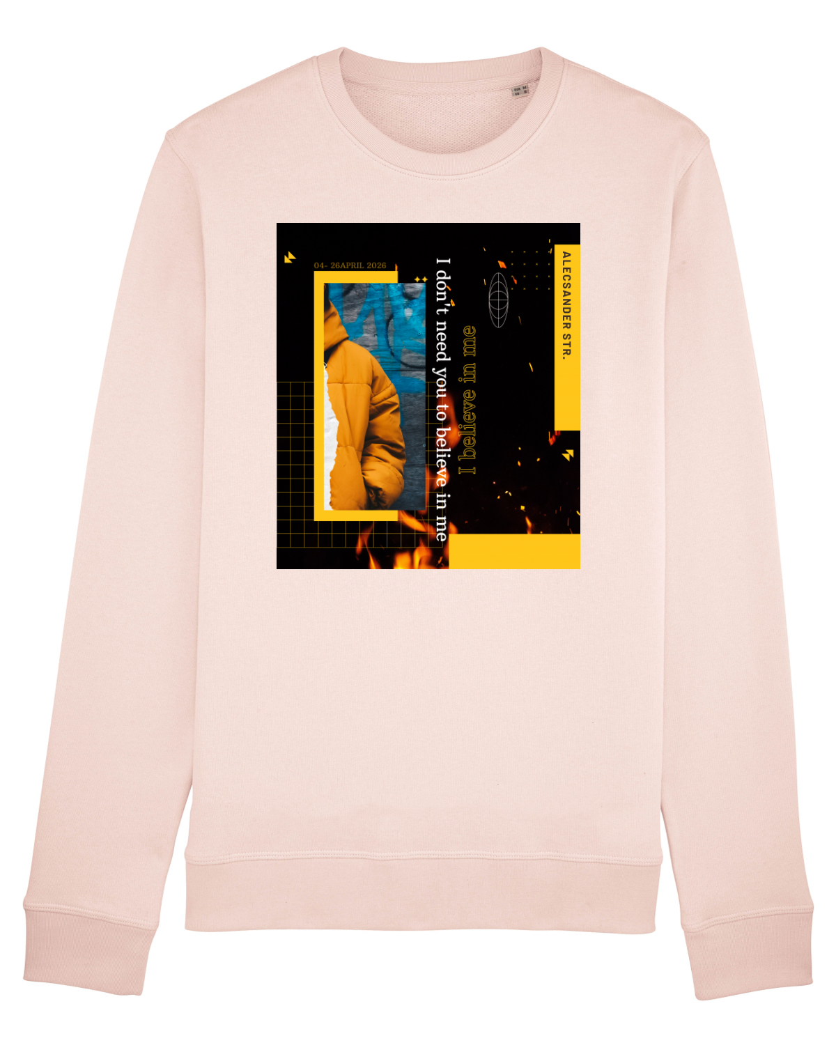 Bluză mânecă lungă Unisex Rise Candy Pink