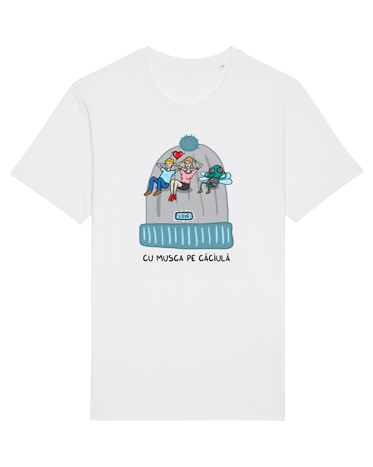 Tricou mânecă scurtă Unisex Rocker White