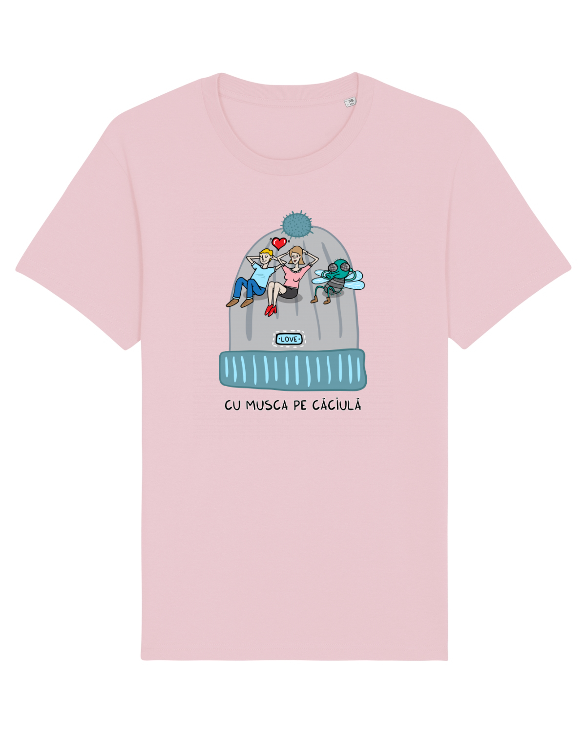 Tricou mânecă scurtă Unisex Rocker Cotton Pink
