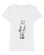 Just Jeff Tricou mânecă scurtă guler V Damă Evoker