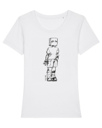 Just Jeff Tricou mânecă scurtă guler larg fitted Damă Expresser