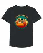 Gamer Tricou mânecă scurtă guler larg Bărbat Skater