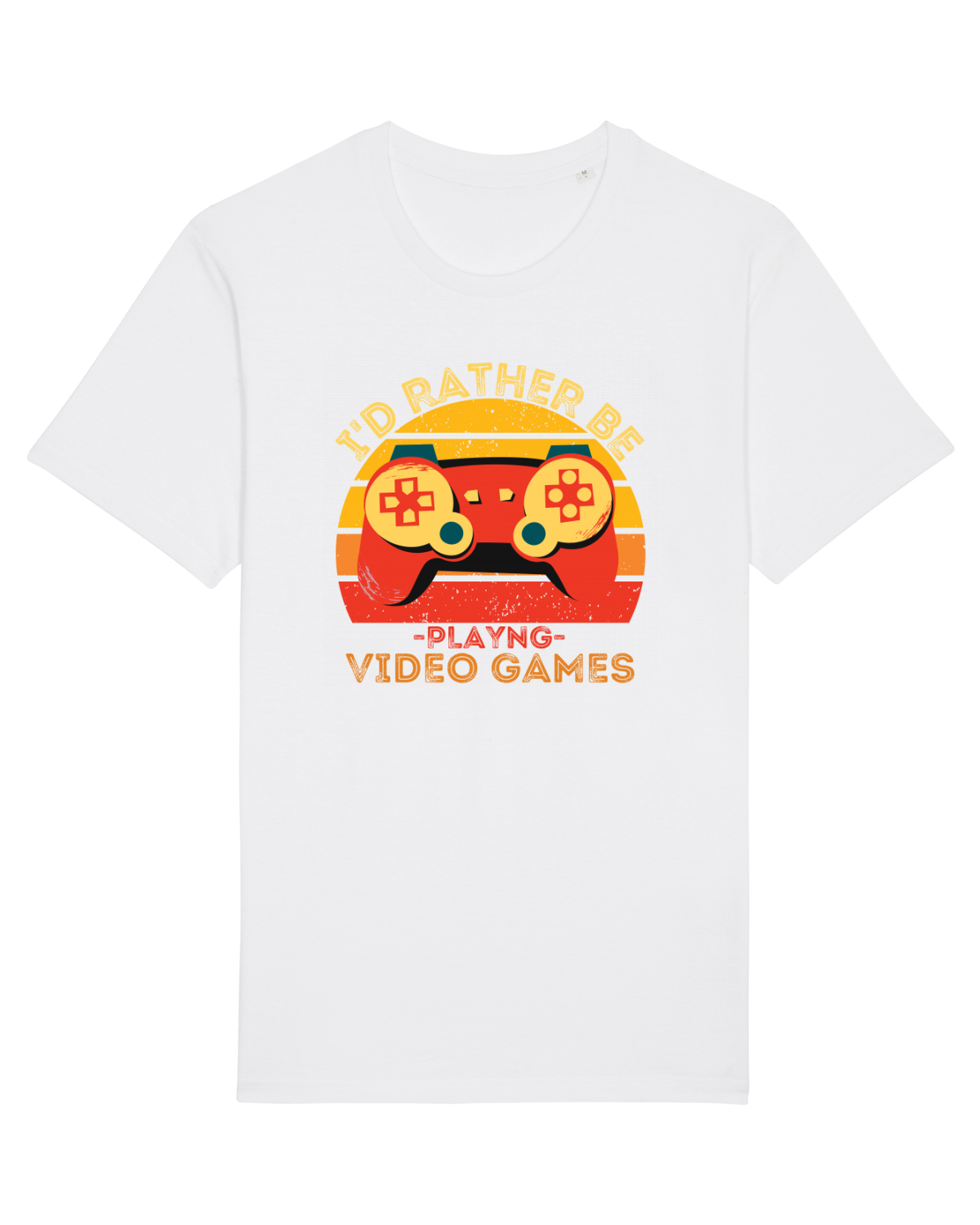 Tricou mânecă scurtă Unisex Rocker White