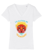 Gamer Tricou mânecă scurtă guler V Damă Evoker