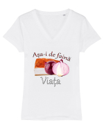 Asa-i de faina viata Tricou mânecă scurtă guler V Damă Evoker