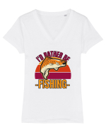 Pescari Tricou mânecă scurtă guler V Damă Evoker