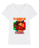 Pescari Tricou mânecă scurtă guler V Damă Evoker