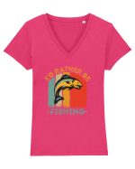 Pescari Tricou mânecă scurtă guler V Damă Evoker