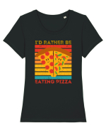 Pizza Lover Tricou mânecă scurtă guler larg fitted Damă Expresser