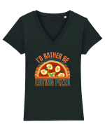 Pizza Lover Tricou mânecă scurtă guler V Damă Evoker