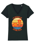 Pizza Lover Tricou mânecă scurtă guler V Damă Evoker