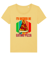 Pizza Lover Tricou mânecă scurtă guler larg fitted Damă Expresser
