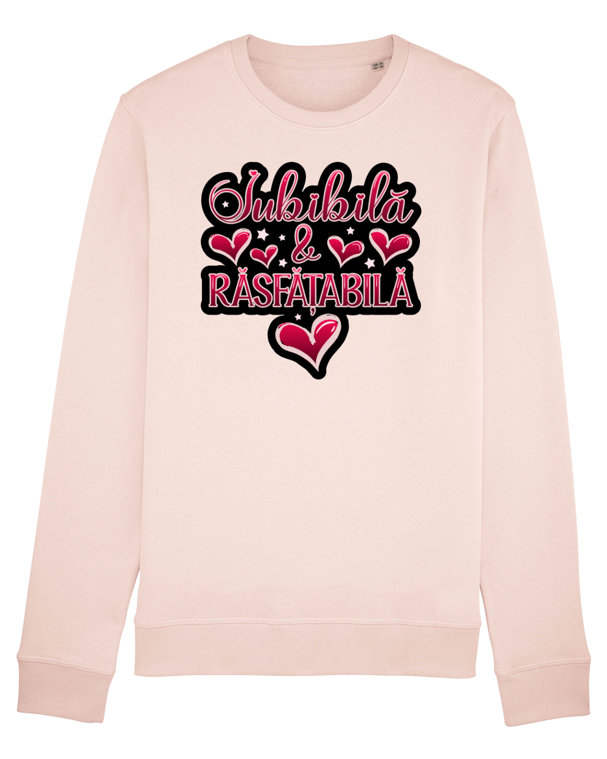 Bluză mânecă lungă Unisex Rise Candy Pink