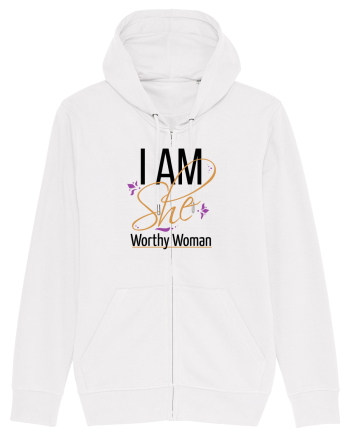 I AM SHE Worthy Woman White