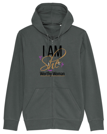I AM SHE Worthy Woman Anthracite