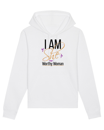 I AM SHE Worthy Woman White