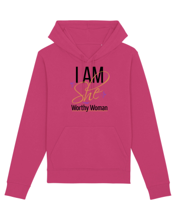 I AM SHE Worthy Woman Raspberry