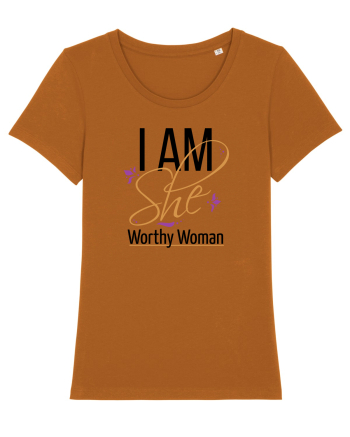 I AM SHE Worthy Woman Roasted Orange