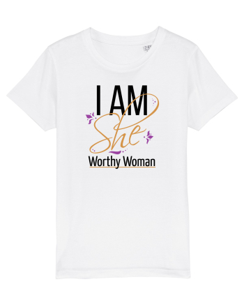 I AM SHE Worthy Woman White