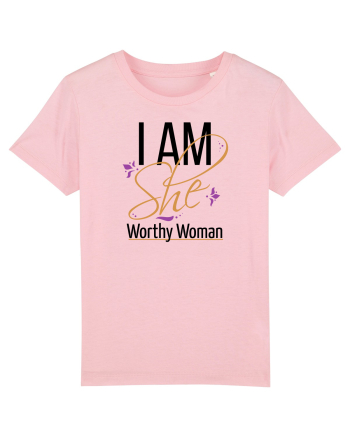 I AM SHE Worthy Woman Cotton Pink